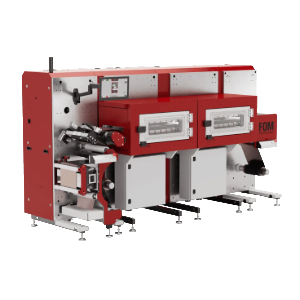 FOM compact moduloR2R, roll-to-roll coater, slot-die coating, R&D coating systeem, dunne film coating, batterijcoating, zonnecelcoating, brandstofcel coating, modulaire coater, PLC gecontroleerde coating, Industry 4.0, lab coating systeem, IR UV air 